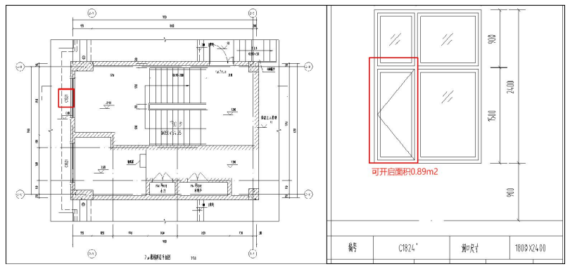 防煙樓梯間、封閉樓梯間可開啟外窗面積要求